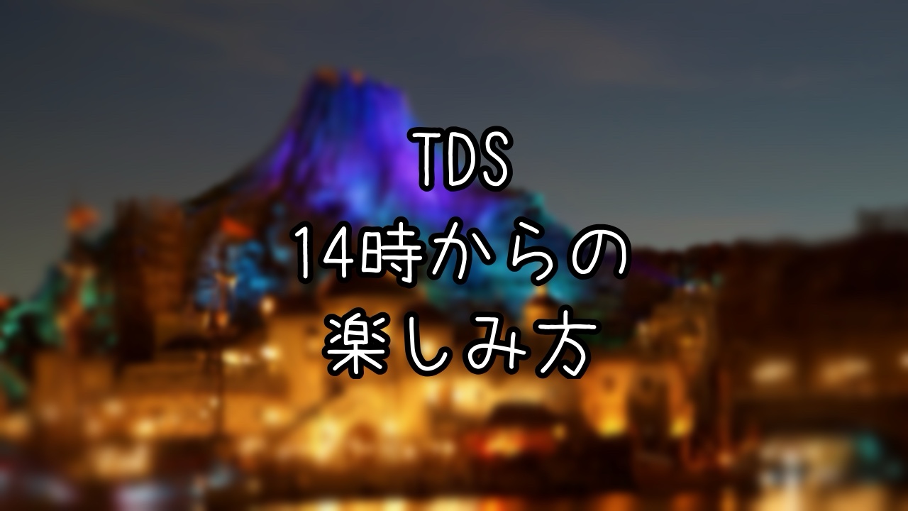 14時から行くTDSの楽しみ方