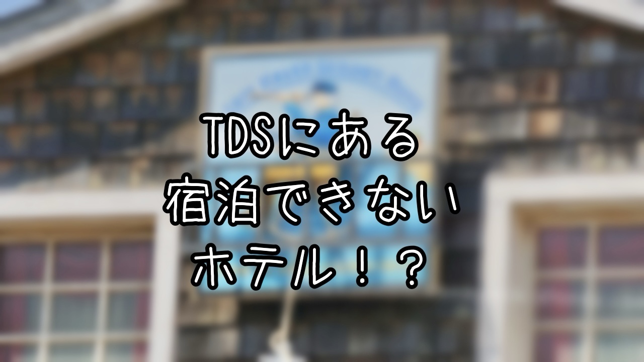東京ディズニーシーにある宿泊できないホテル