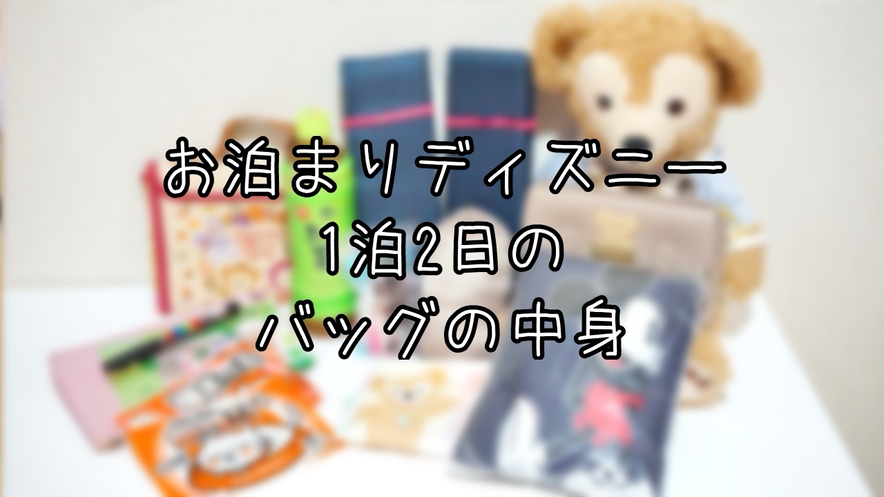 1泊2日大人女子旅のお泊まりディズニー持ち物リスト！