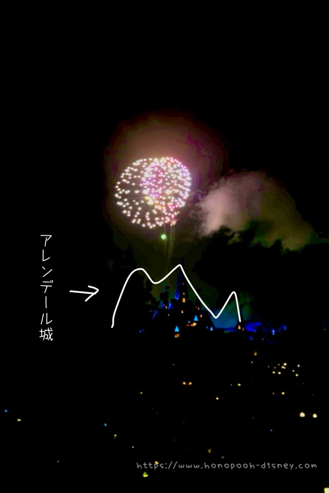 テラスから見た花火