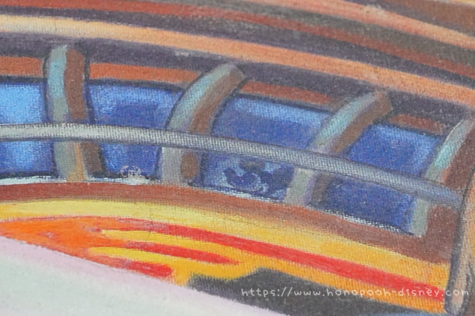 ポートディスカバリー駅の壁画の隠れミッキー