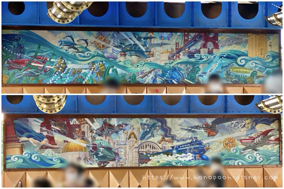 ポートディスカバリー駅の壁画