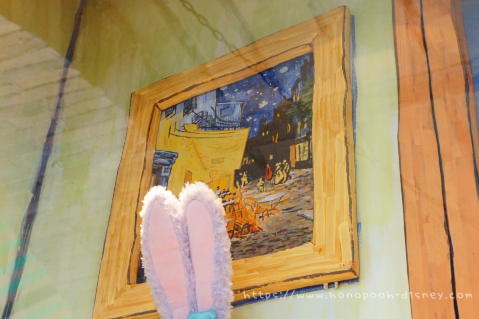 ゴッホの『夜のカフェテラス』をオマージュした絵画