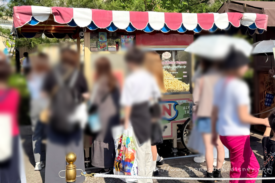 ホタテガーリックバター味のポップコーンワゴン
